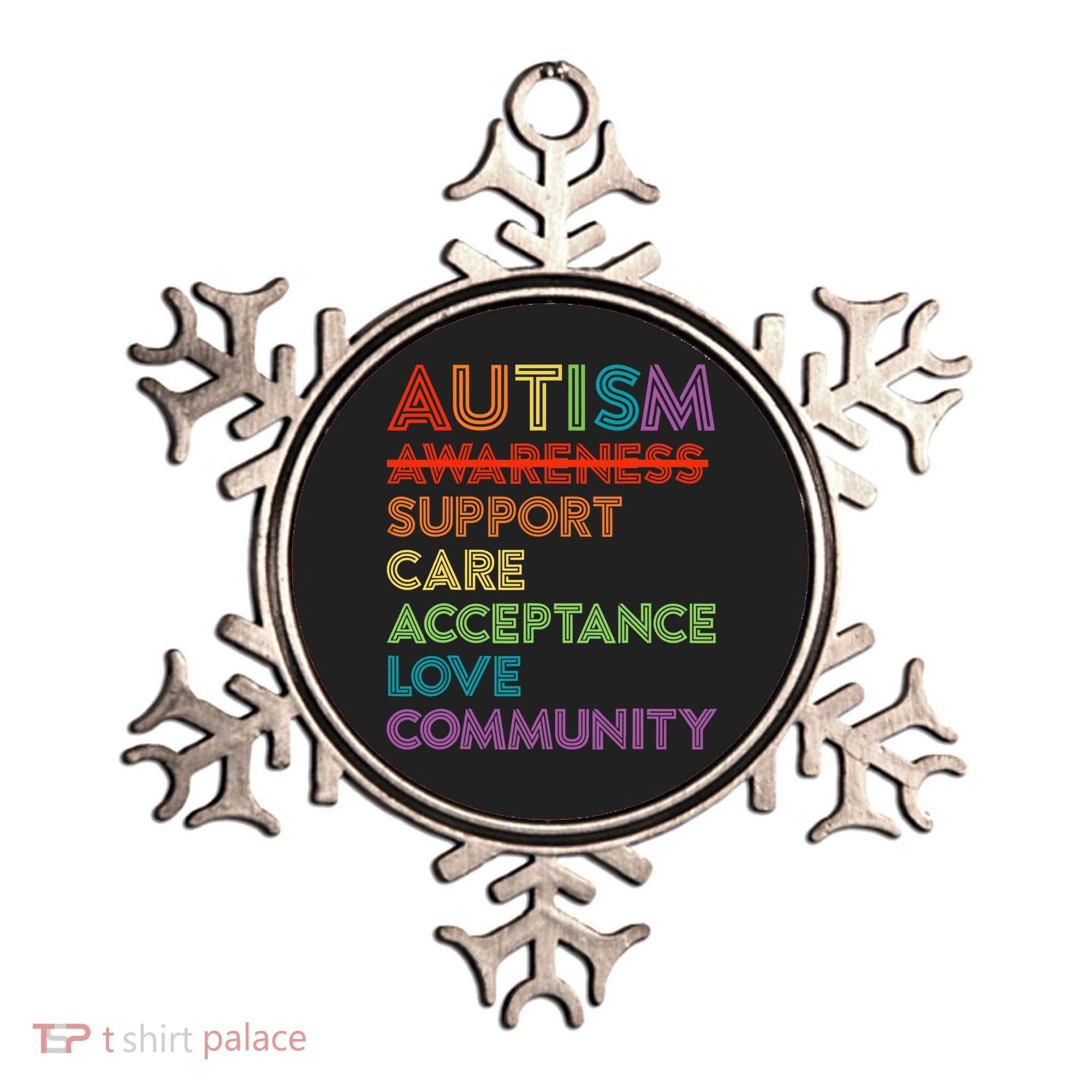 Autism Awareness Support Care Acceptance Ally Ornament