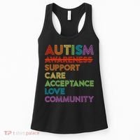 Autism Awareness Support Care Acceptance Ally Women's Tank Top thumb 0