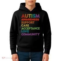 Autism Awareness Support Care Acceptance Ally Kids Hoodie thumb 4