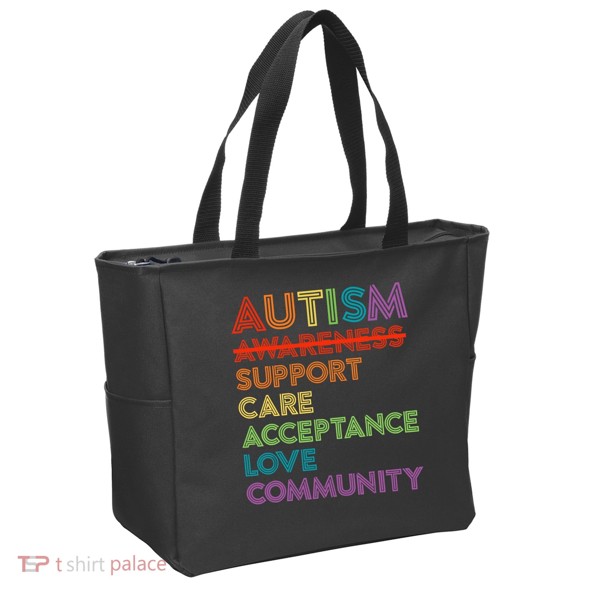 Autism Awareness Support Care Acceptance Ally Tote Bag
