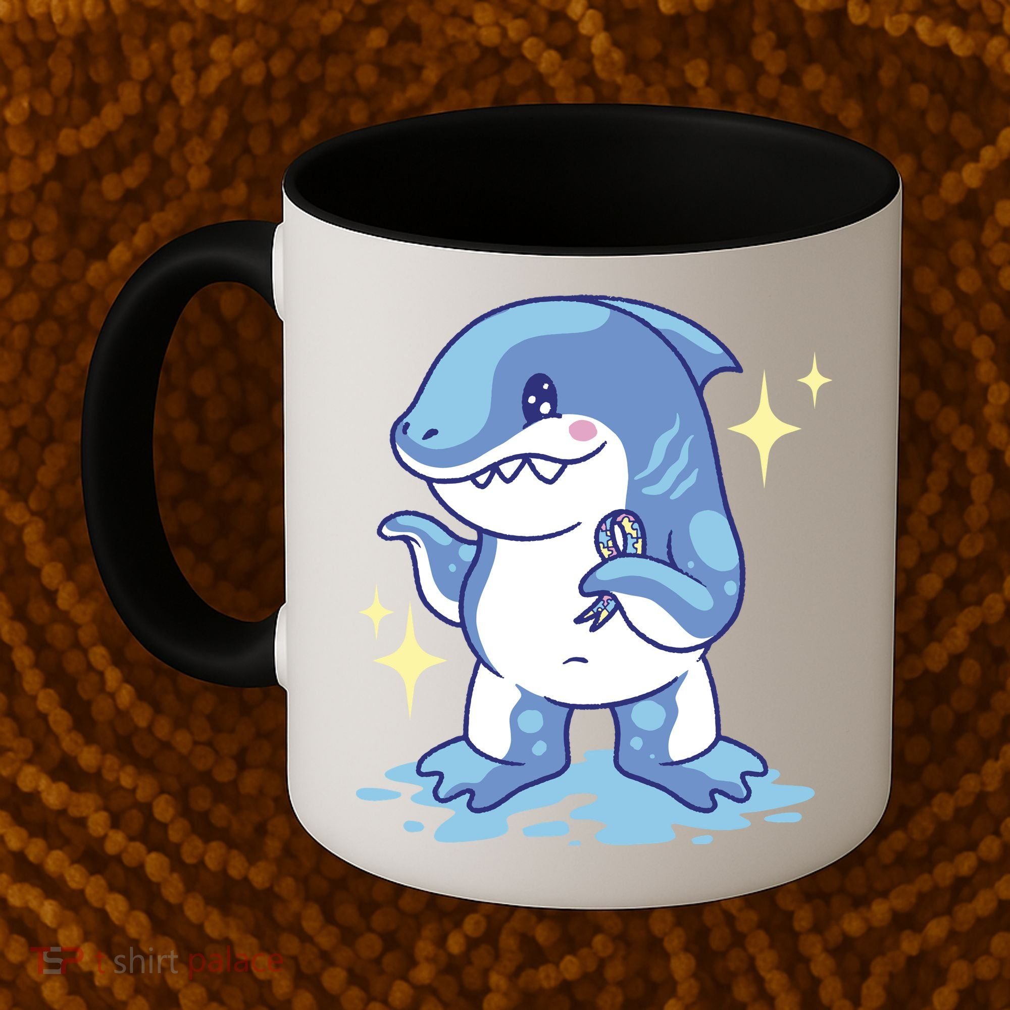 Autism Awareness Shark Ribbon Coffee Mug
