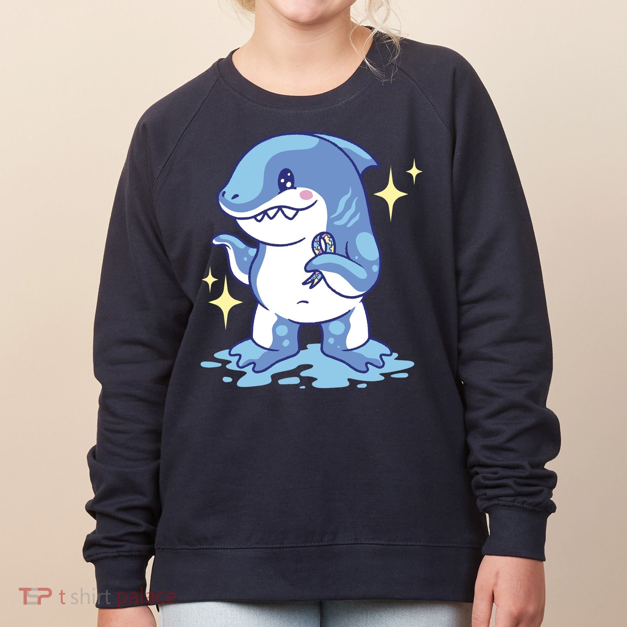 Autism Awareness Shark Ribbon Women's Sweatshirt