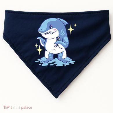Autism Awareness Shark Ribbon USA-Made Doggie Bandana