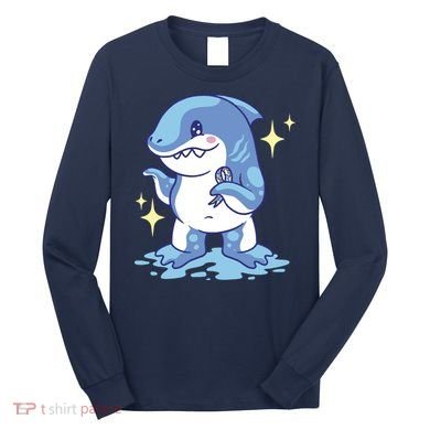 Autism Awareness Shark Ribbon Long Sleeve Shirt