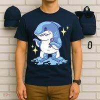 Autism Awareness Shark Ribbon T-Shirt thumb 6