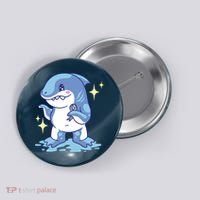 Autism Awareness Shark Ribbon Button thumb 0