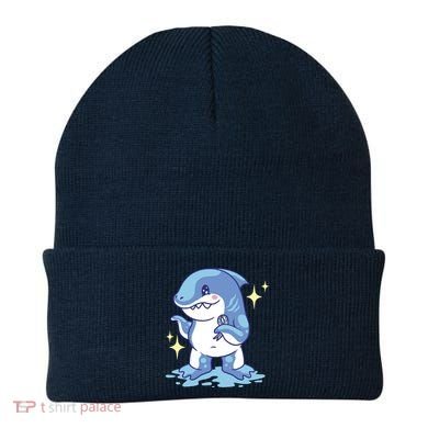 Autism Awareness Shark Ribbon Beanie