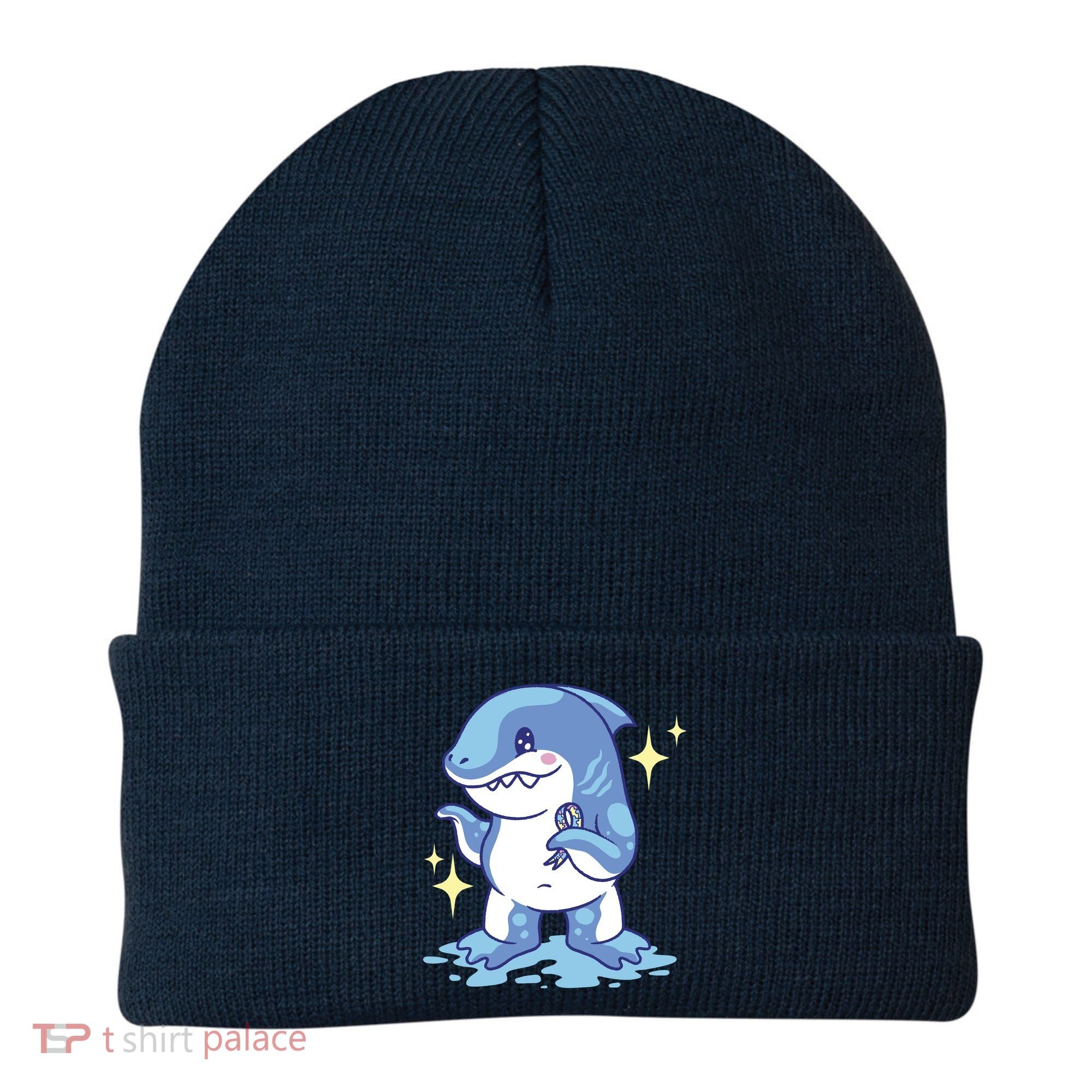 Autism Awareness Shark Ribbon Beanie