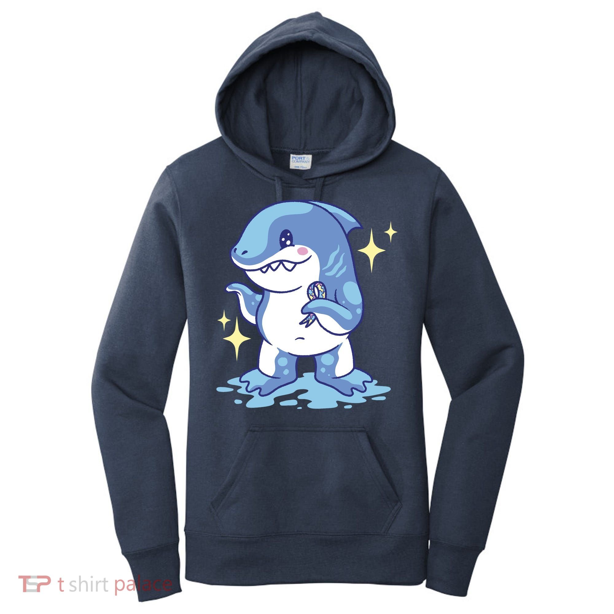 Autism Awareness Shark Ribbon Women's Hoodie