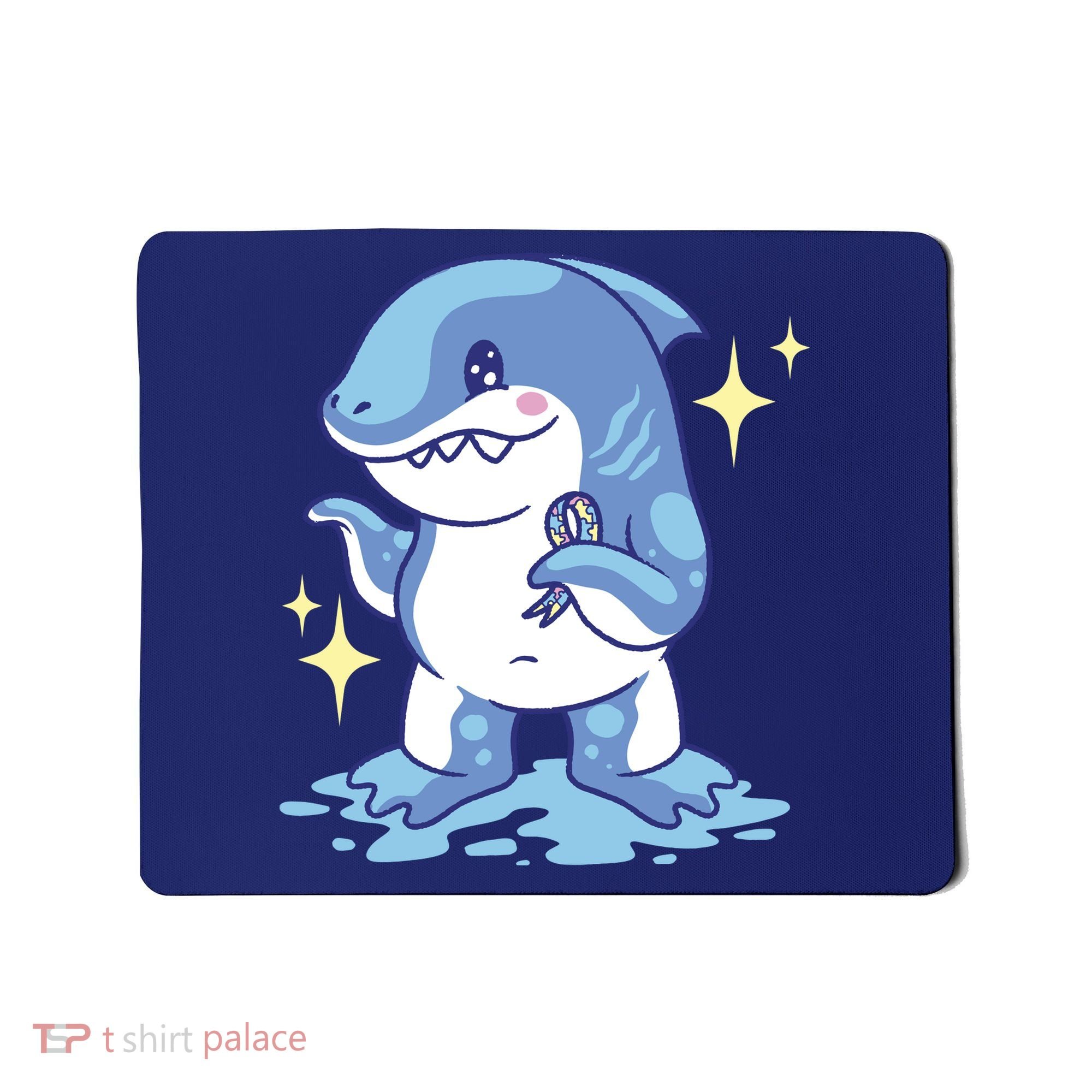 Autism Awareness Shark Ribbon Mousepad