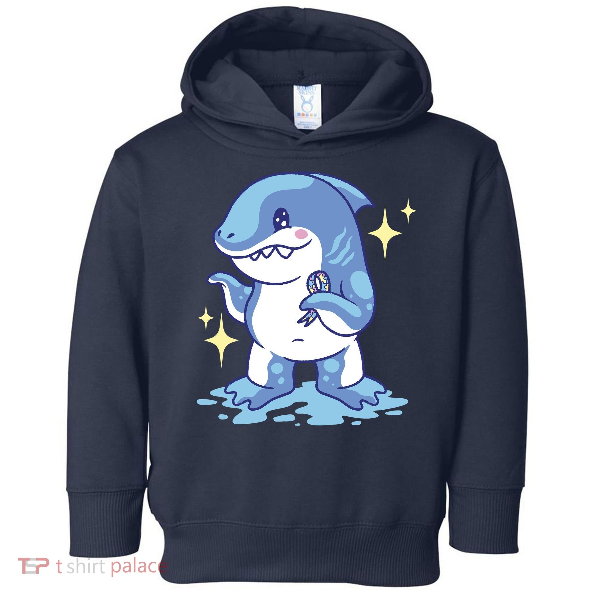 Autism Awareness Shark Ribbon Toddler Hoodie