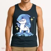 Autism Awareness Shark Ribbon Tank Top thumb 3