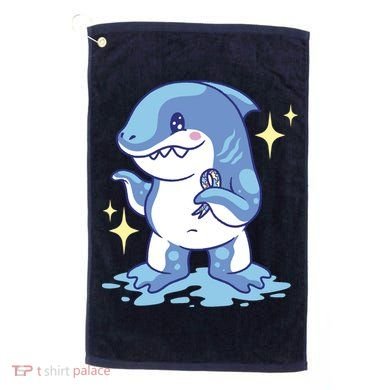 Autism Awareness Shark Ribbon Golf Towel