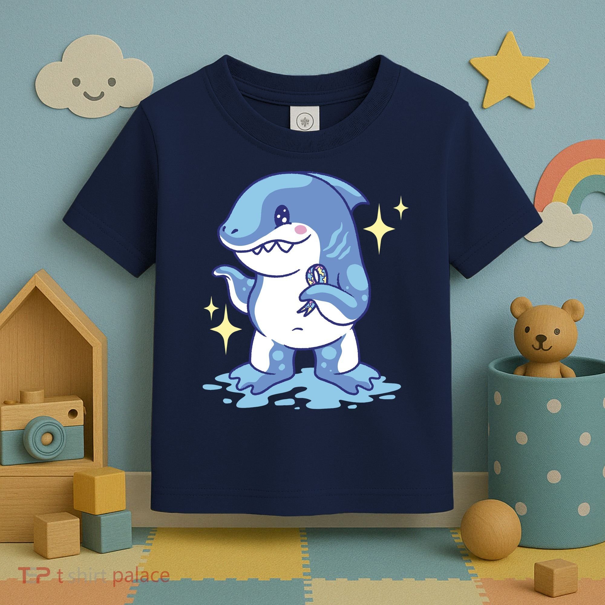 Autism Awareness Shark Ribbon Toddler T-Shirt