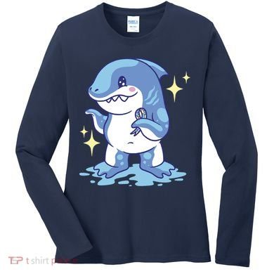 Autism Awareness Shark Ribbon Women's Long Sleeve Shirt