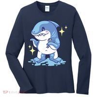 Autism Awareness Shark Ribbon Women's Long Sleeve Shirt thumb 0