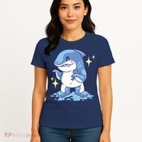 Autism Awareness Shark Ribbon Women's T-Shirt thumb 4
