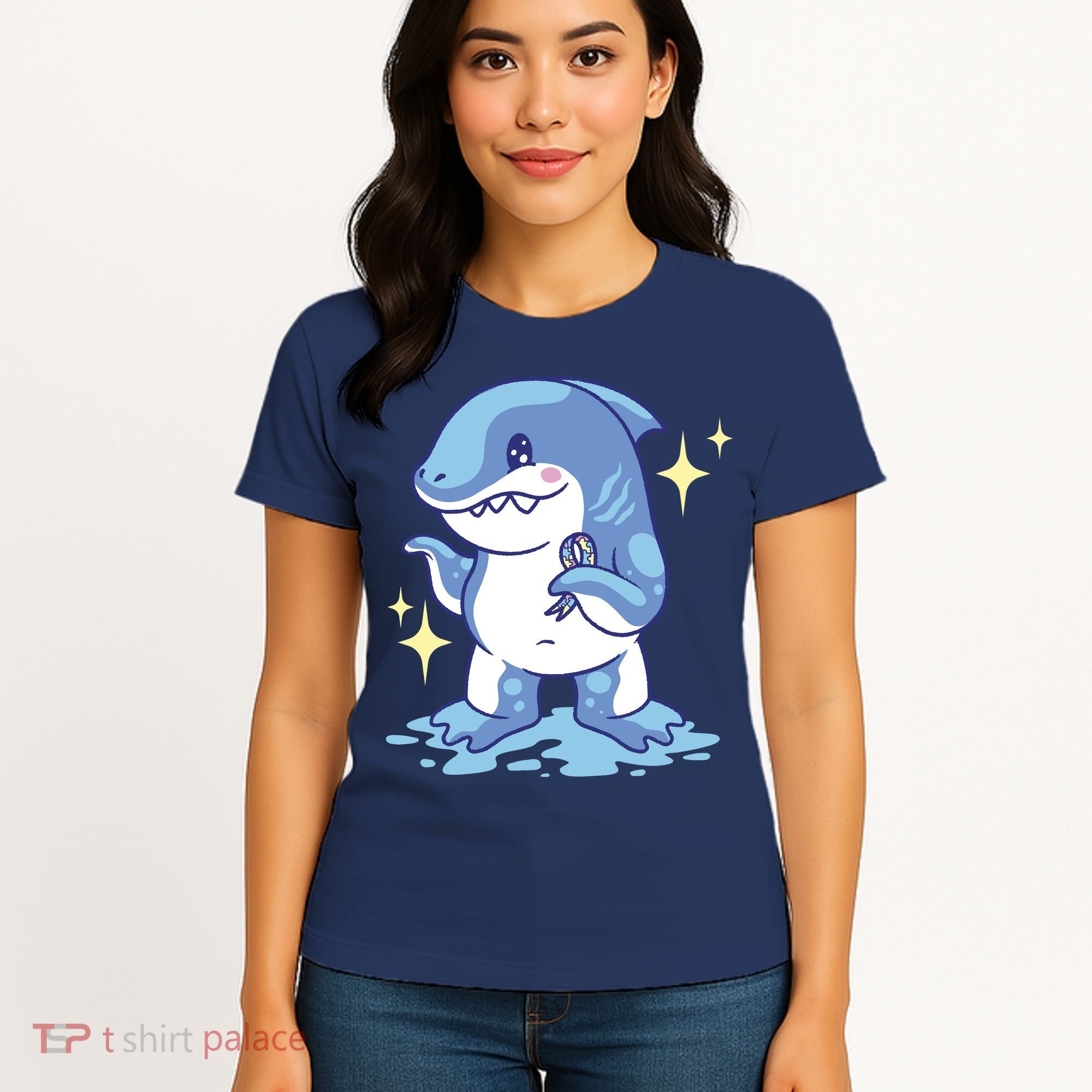 Autism Awareness Shark Ribbon Women's T-Shirt