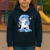Autism Awareness Shark Ribbon Kids Hoodie thumb 3