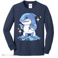 Autism Awareness Shark Ribbon Kids Long Sleeve Shirt thumb 0