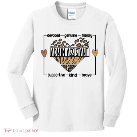 Admin Assistant Squad Administrative Assistant Gift Kids Long Sleeve Shirt in the selected color