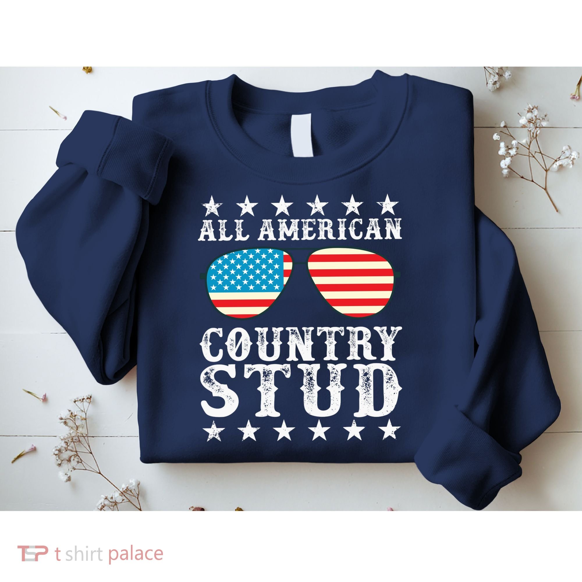 All American Stud Boy Country 4th of July USA Flag Gift Sweatshirt