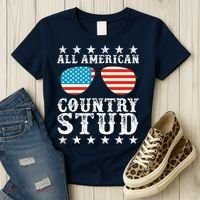 All American Stud Boy Country 4th of July USA Flag Gift Women's T-Shirt thumb 3