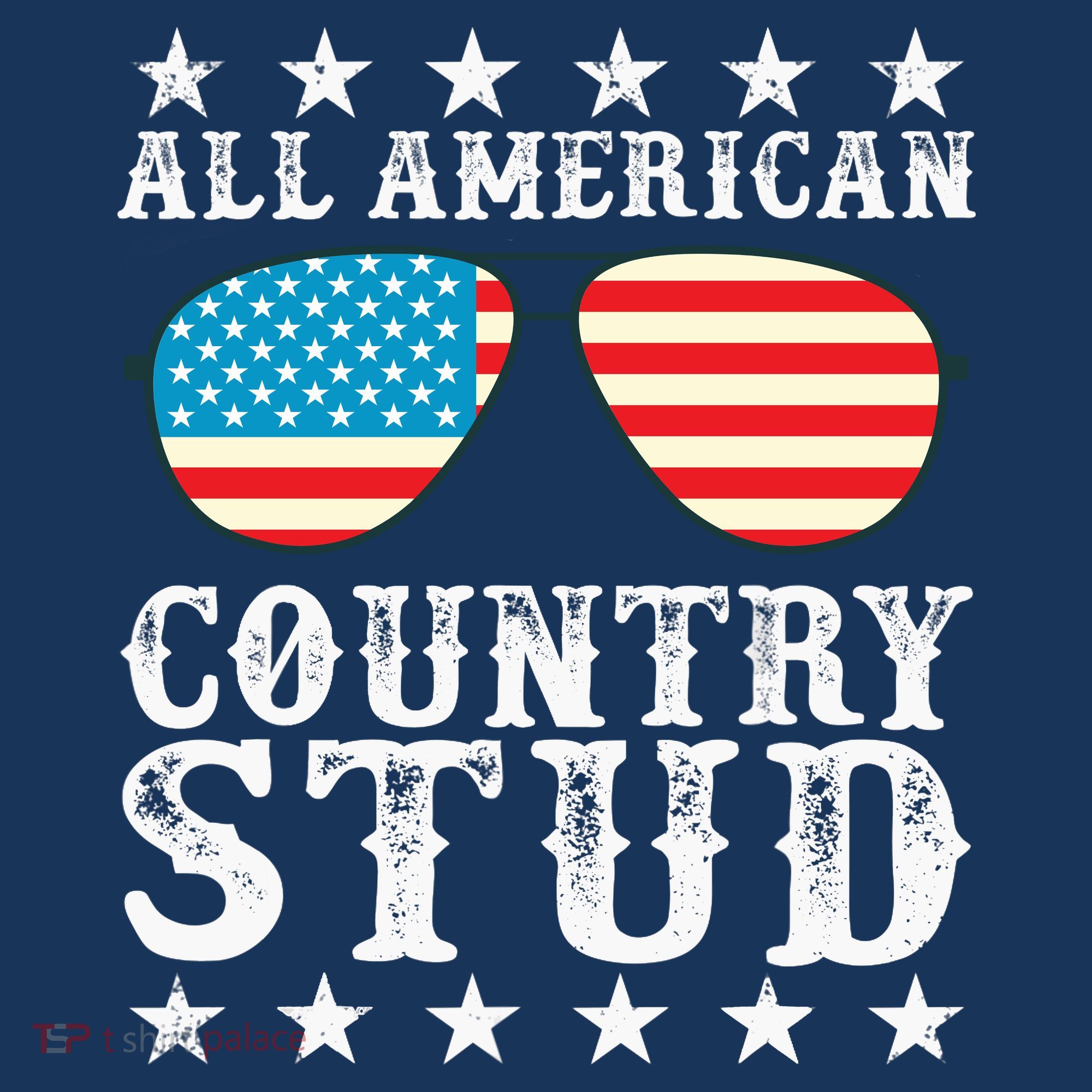 All American Stud Boy Country 4th of July USA Flag Gift Kids T-Shirt