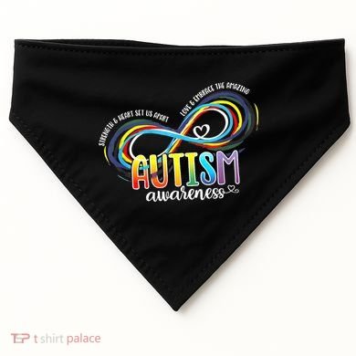 Autism Awareness Strength And Heart Set Us Apart USA-Made Doggie Bandana