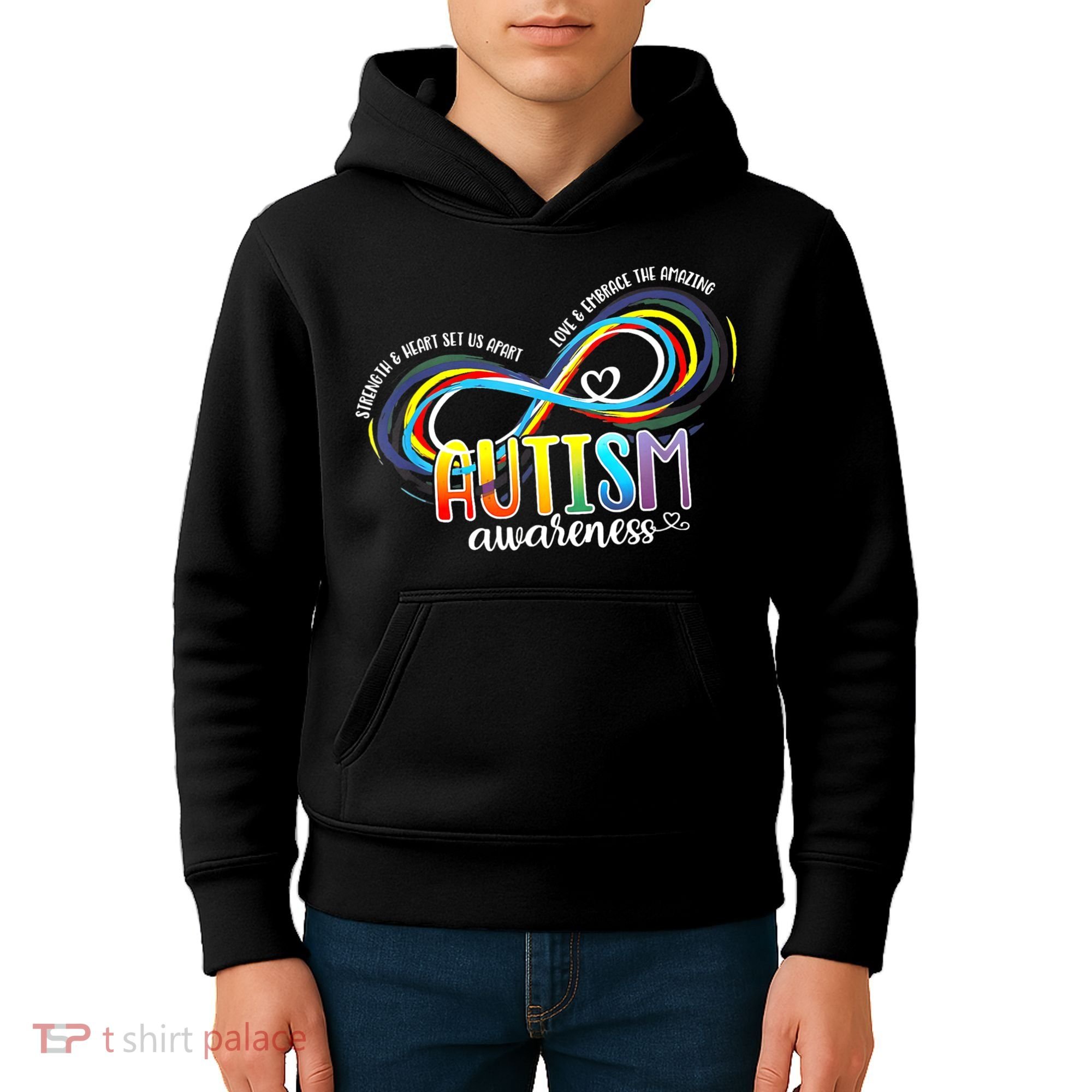 Autism Awareness Strength And Heart Set Us Apart Kids Hoodie