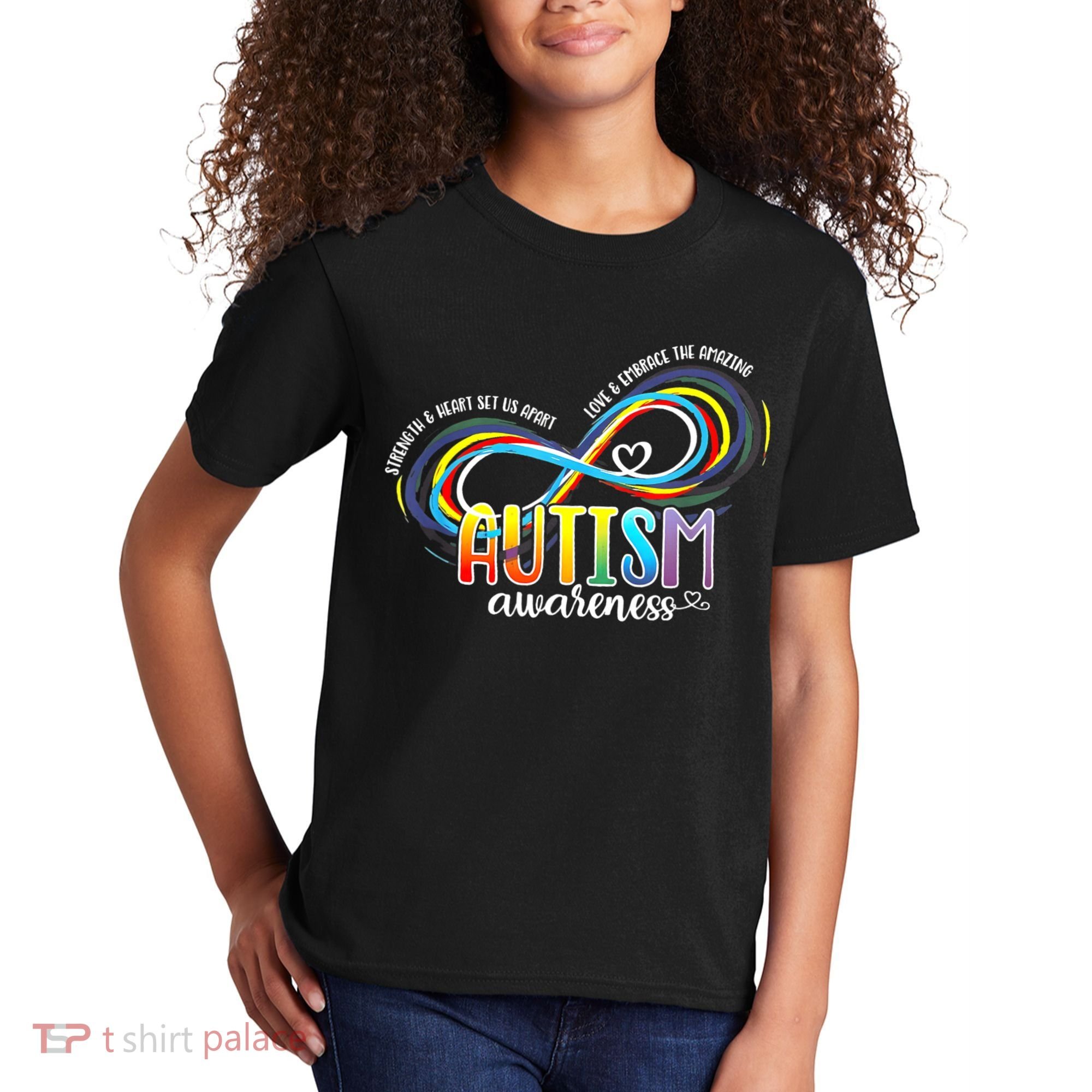 Autism Awareness Strength And Heart Set Us Apart Kids T-Shirt