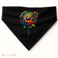Autism Awareness Sunflower Autism Sunflower USA-Made Doggie Bandana thumb 0