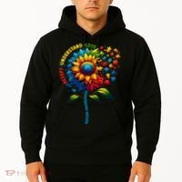 Autism Awareness Sunflower Autism Sunflower Hoodie thumb 2