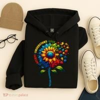Autism Awareness Sunflower Autism Sunflower Hoodie thumb 4