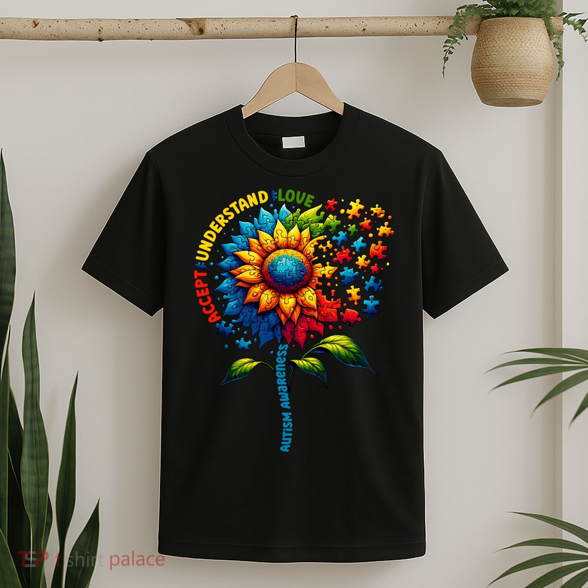 Autism Awareness Sunflower Autism Sunflower T-Shirt