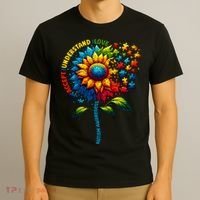 Autism Awareness Sunflower Autism Sunflower T-Shirt thumb 3