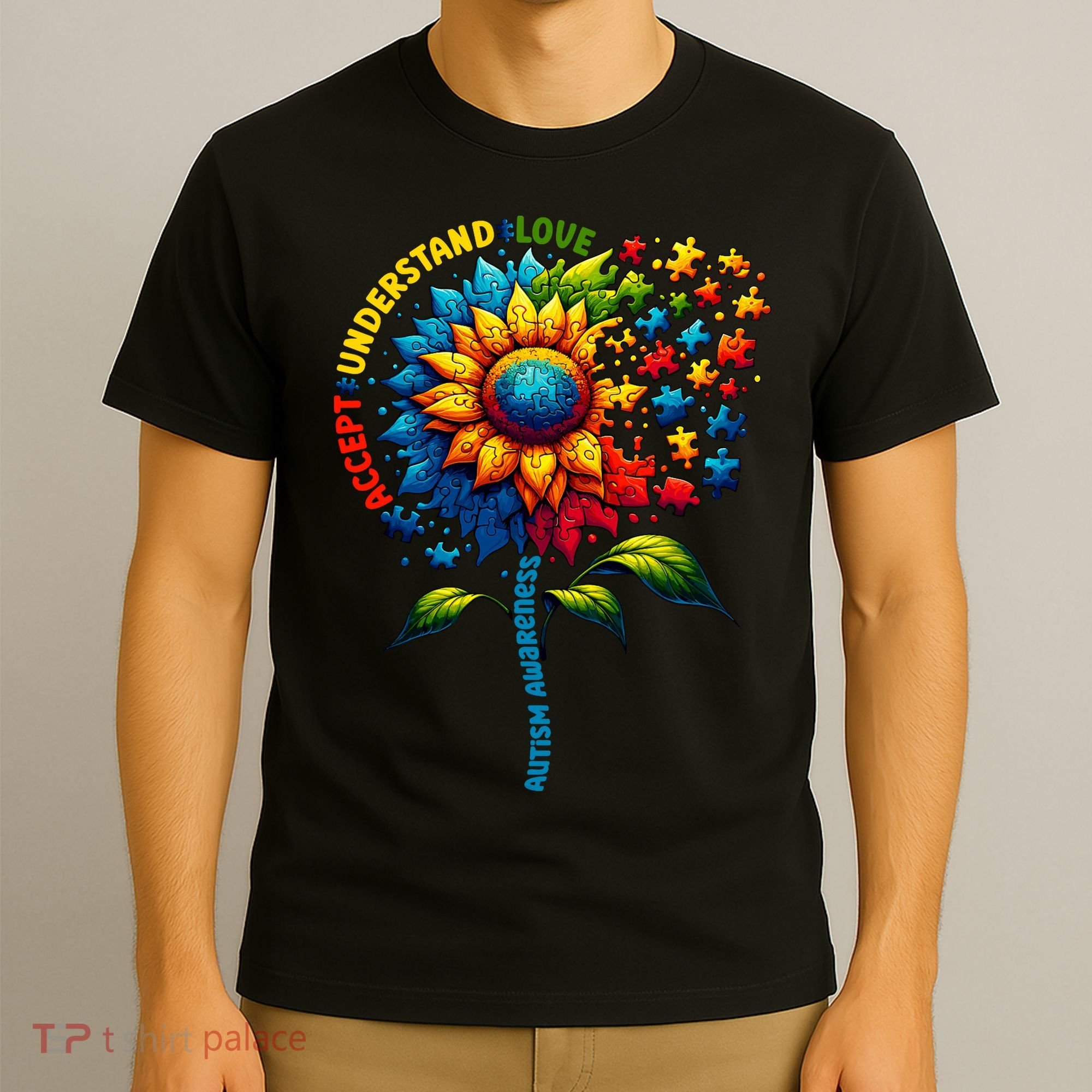 Autism Awareness Sunflower Autism Sunflower T-Shirt
