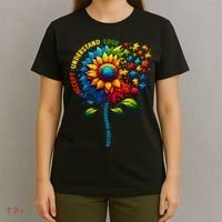 Autism Awareness Sunflower Autism Sunflower T-Shirt thumb 4