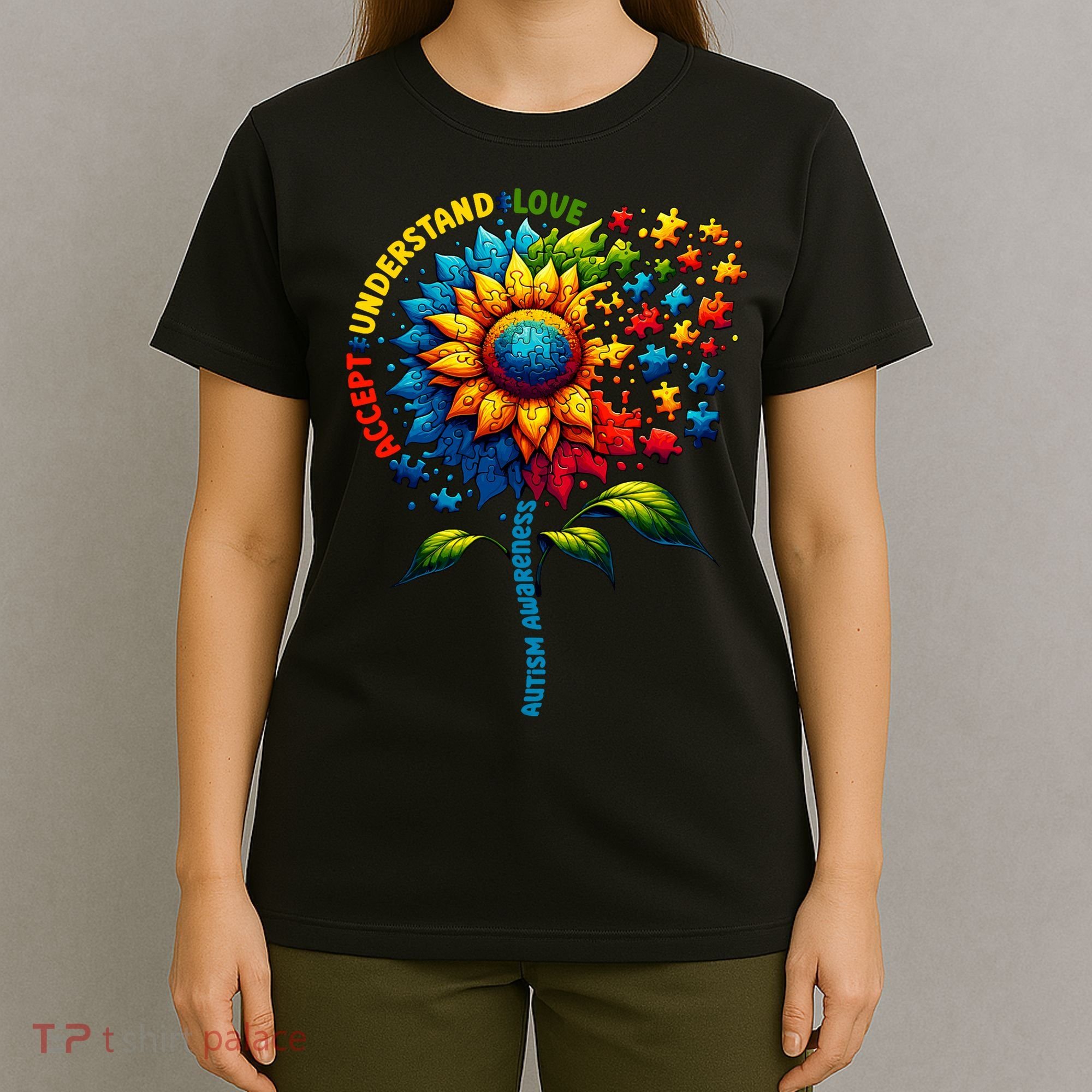 Autism Awareness Sunflower Autism Sunflower T-Shirt