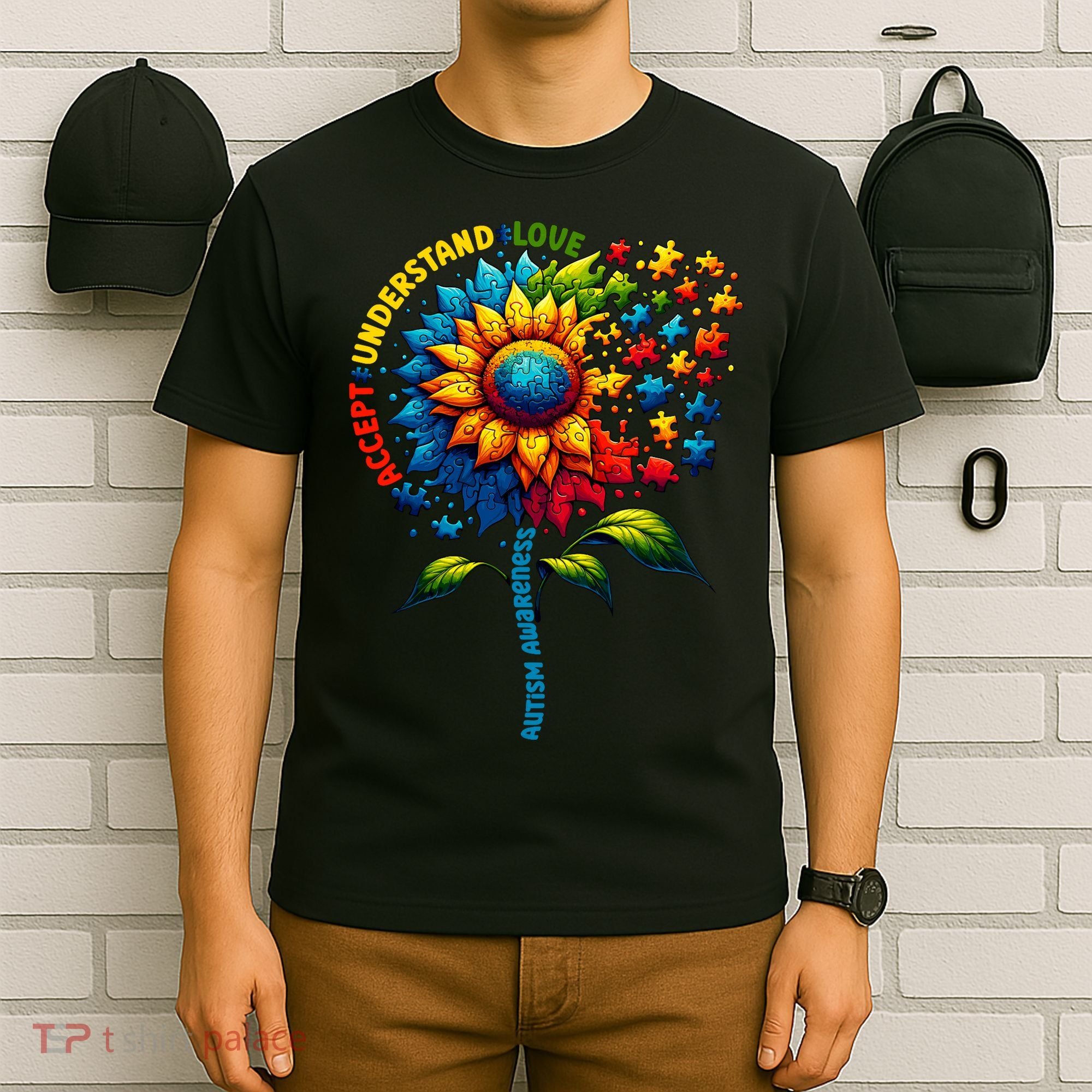 Autism Awareness Sunflower Autism Sunflower T-Shirt