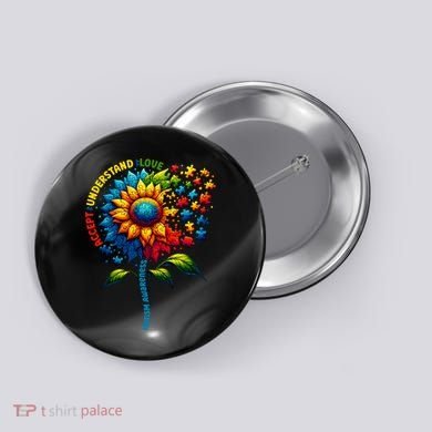Autism Awareness Sunflower Autism Sunflower Button