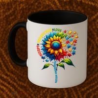 Autism Awareness Sunflower Autism Sunflower Coffee Mug thumb 2
