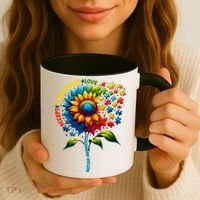 Autism Awareness Sunflower Autism Sunflower Coffee Mug thumb 3