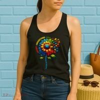 Autism Awareness Sunflower Autism Sunflower Women's Tank Top thumb 2