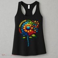 Autism Awareness Sunflower Autism Sunflower Women's Tank Top thumb 3