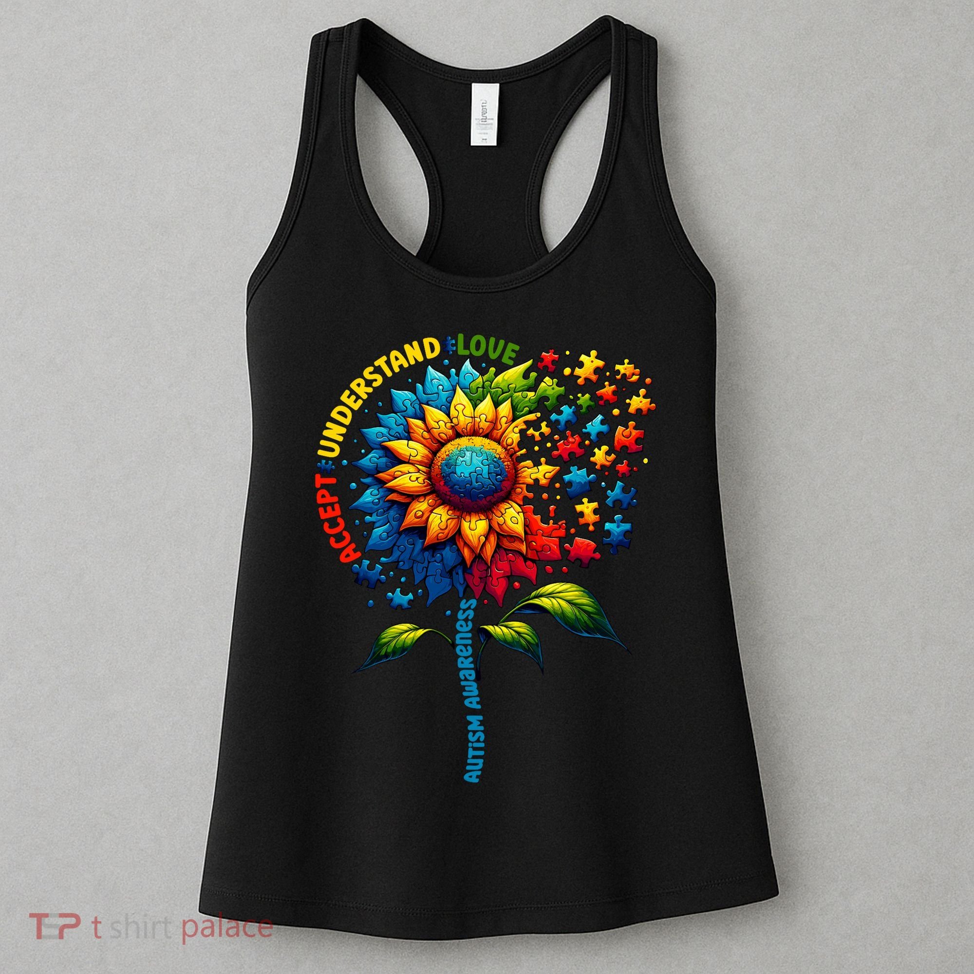 Autism Awareness Sunflower Autism Sunflower Women's Tank Top