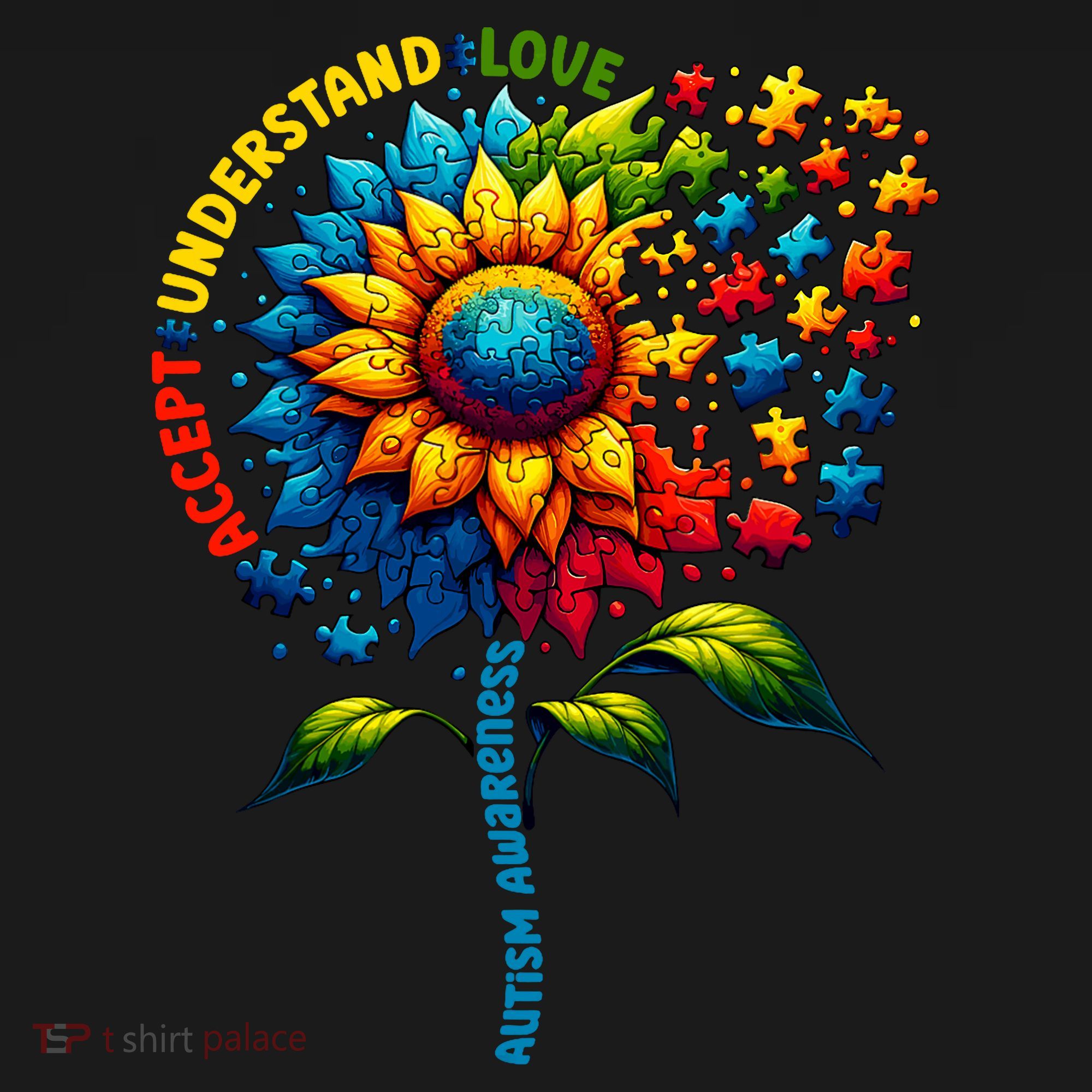 Autism Awareness Sunflower Autism Sunflower Women's Tank Top