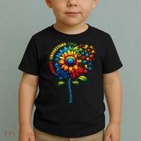 Autism Awareness Sunflower Autism Sunflower Toddler T-Shirt thumb 2