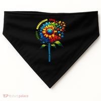 Autism Awareness Sunflower Quotes USA-Made Doggie Bandana thumb 0