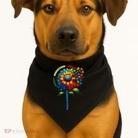 Autism Awareness Sunflower Quotes USA-Made Doggie Bandana thumb 1
